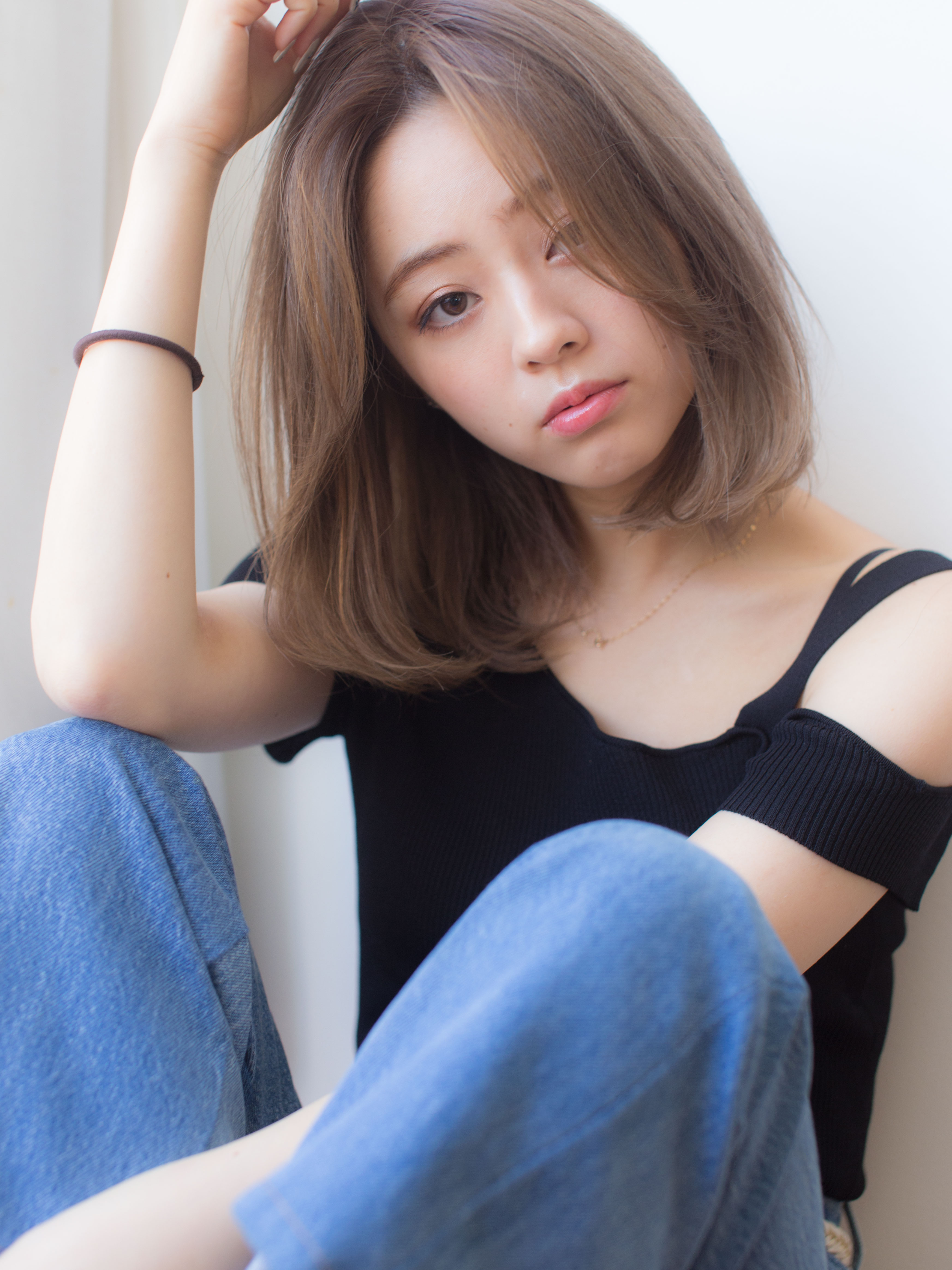 長め前髪×鎖骨ラインボブ　内巻きバージョン