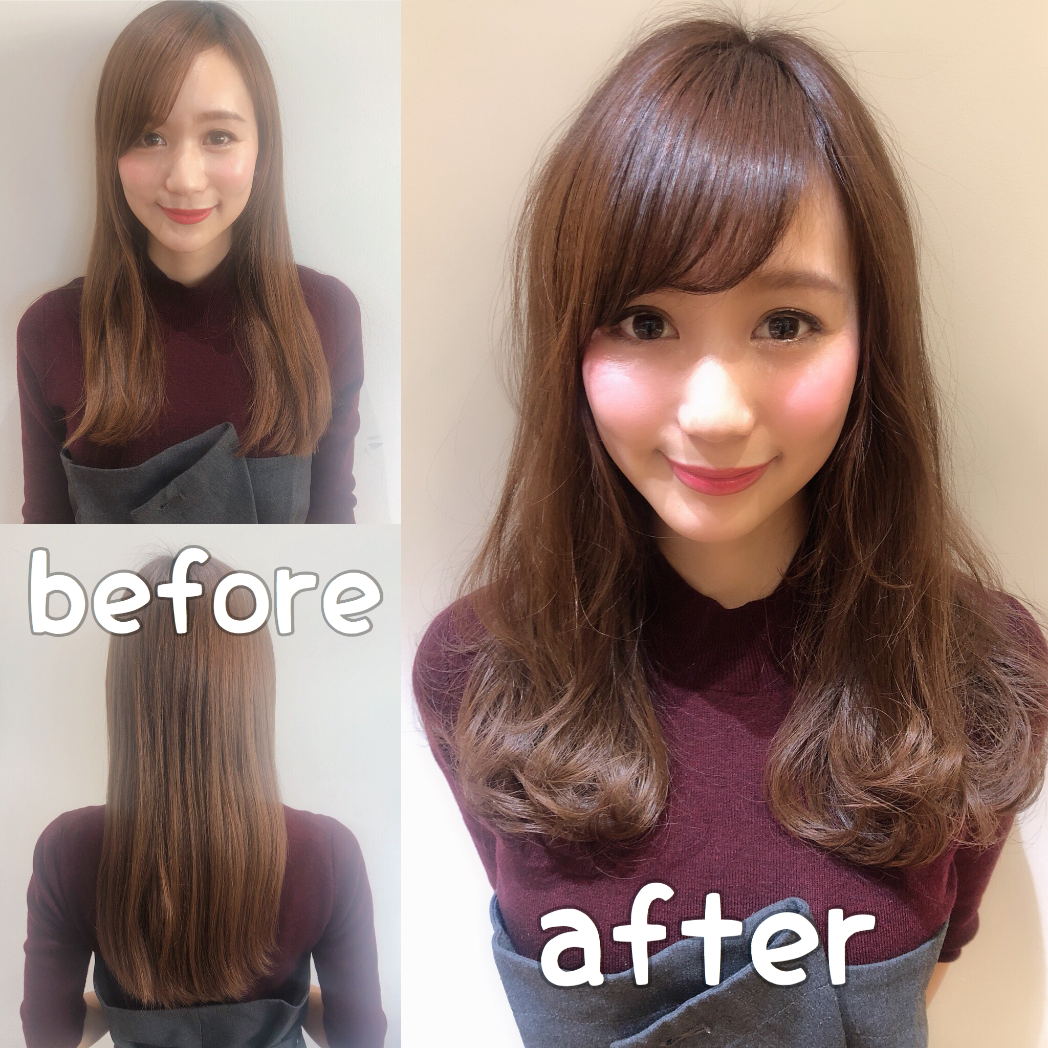 【before→after】前髪パーマで大変身☆