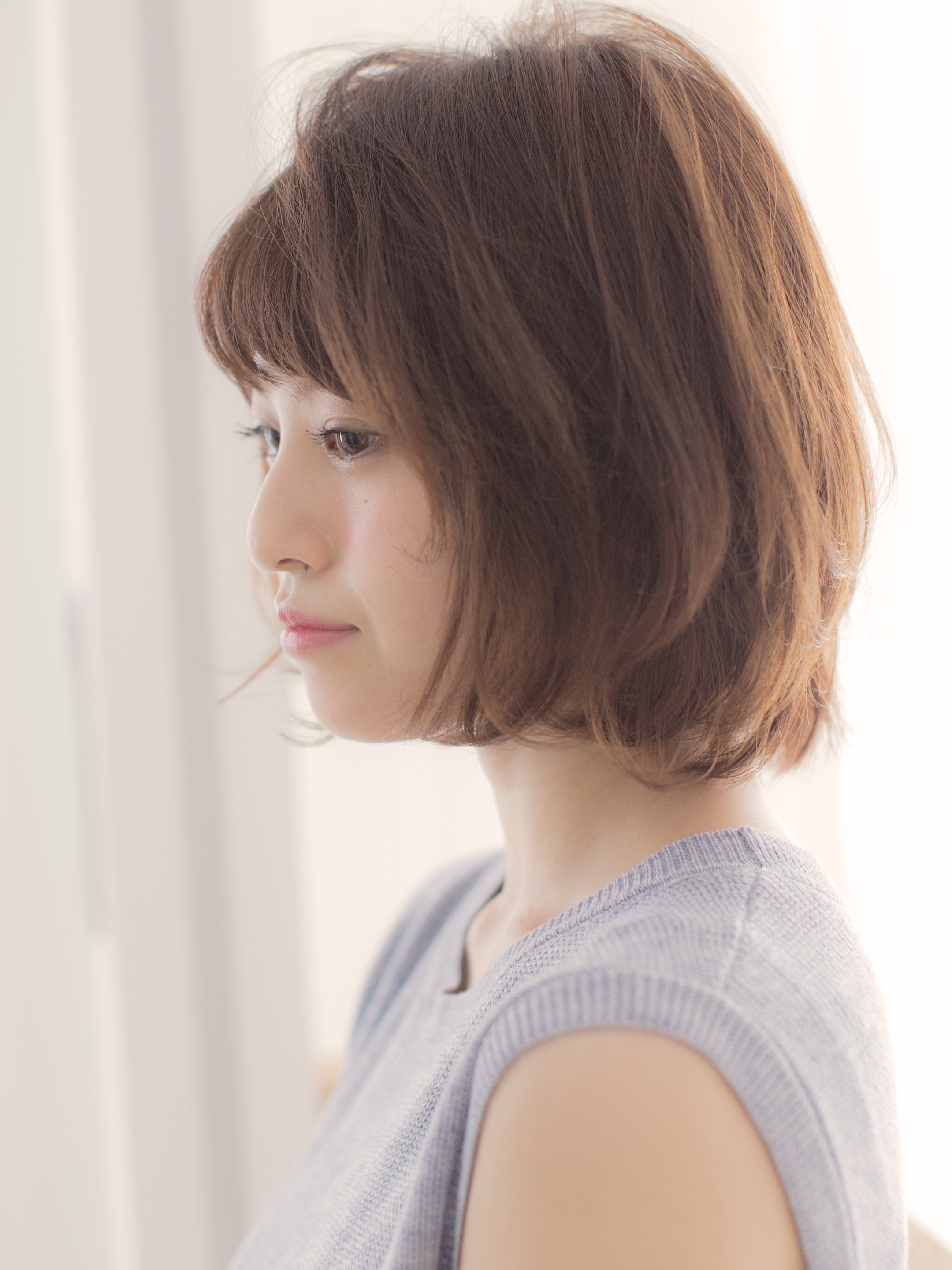 重く見せないボブ サファリベージュ ヘアカタログ Violet バイオレット 青山 表参道 名古屋栄 横浜の美容室
