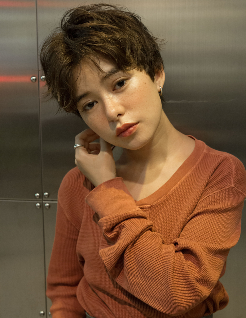 小顔くせ毛風ゆるパーマショート 若井 ヘアカタログ Violet バイオレット 青山 表参道 銀座 横浜 名古屋栄の美容室